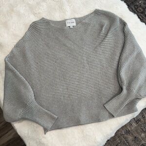 Pink Rose Light Gray Women's Sweater